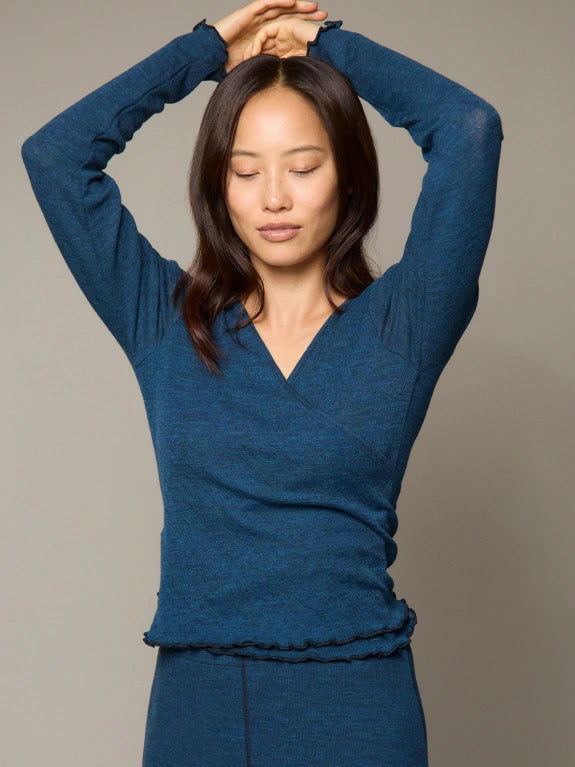 Petrol - Merino - Peysa - Wrap