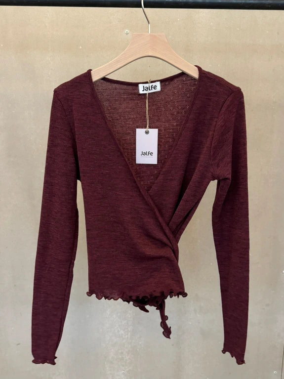 Plum - Merino - Peysa - Wrap