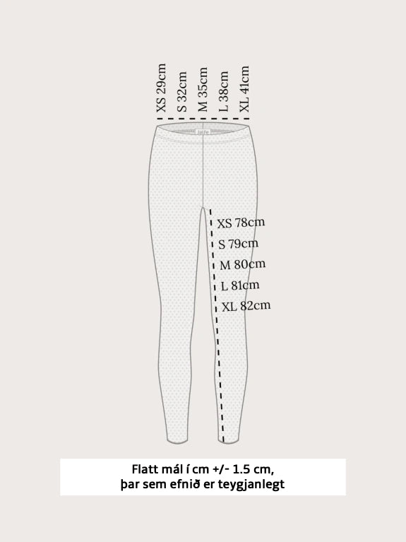 Petrol - Merino - Leggings - Eyelet