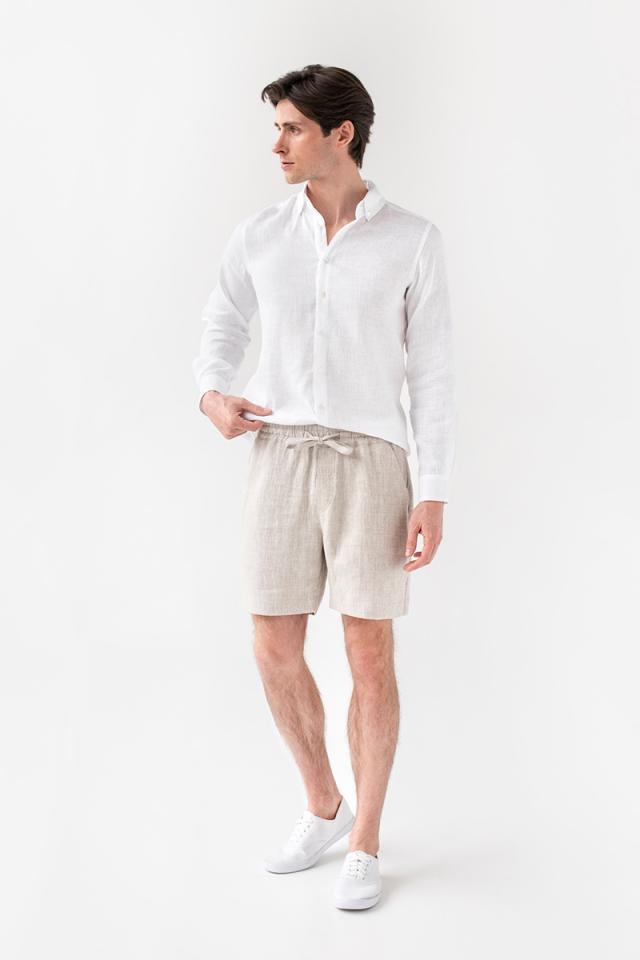 Men's linen shirt CORONADO in white