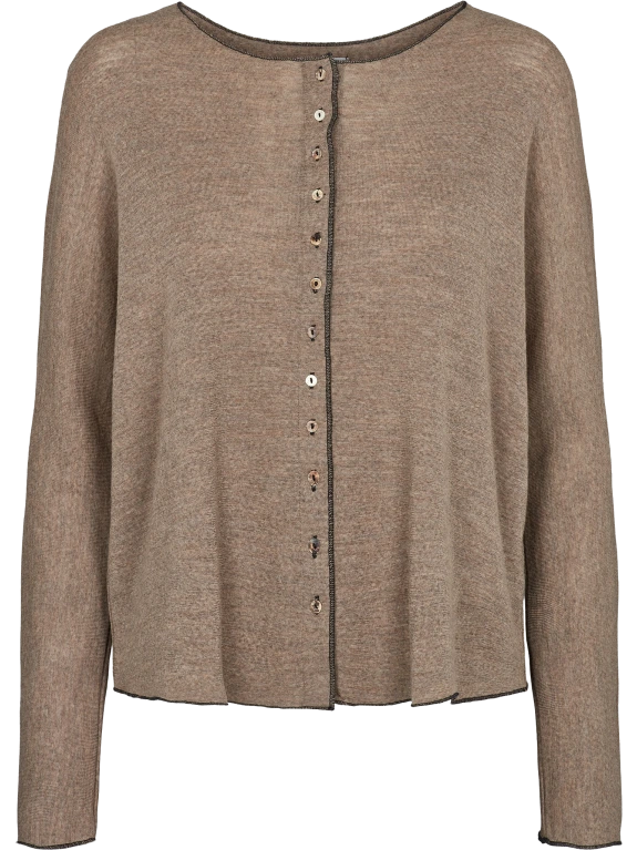 Brown - Merino - Peysa - Cardi