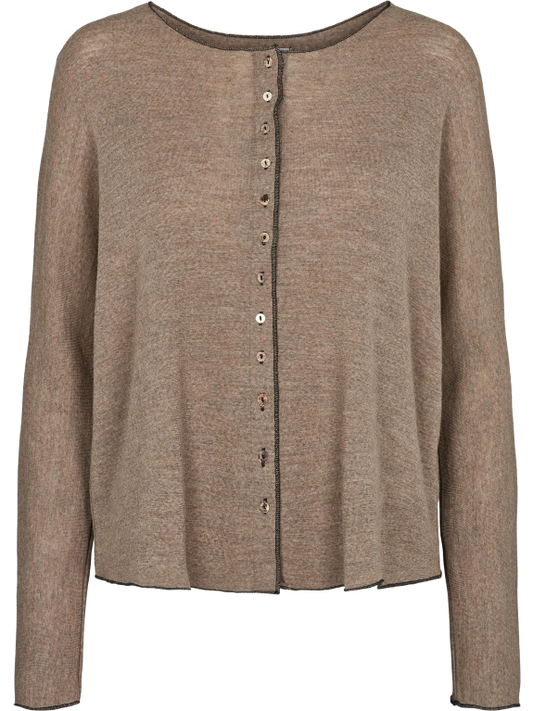 Brown - Merino - Peysa - Cardi