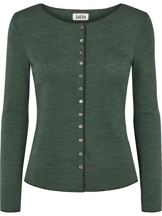 Green - Merino - Peysa - Plain