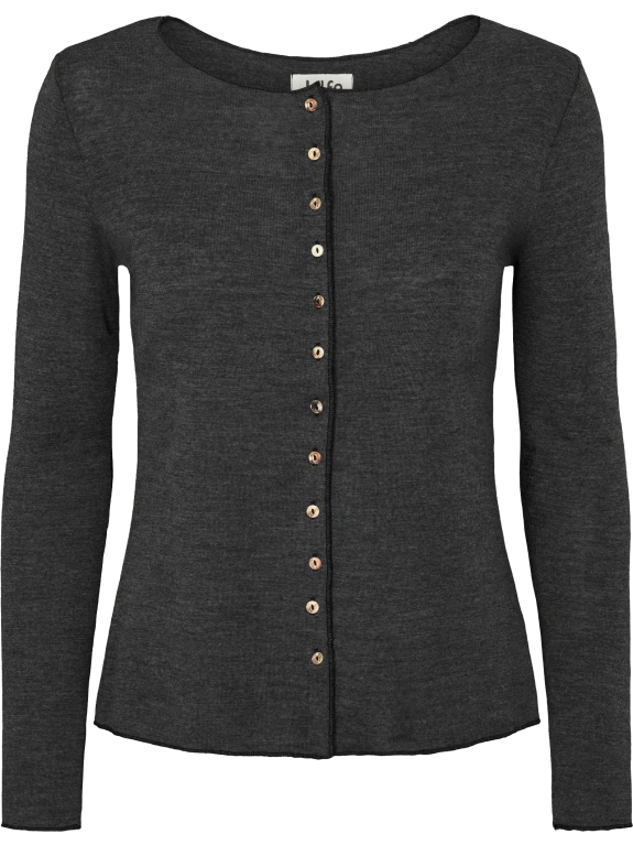 Anthracite - Merino - Peysa - Plain