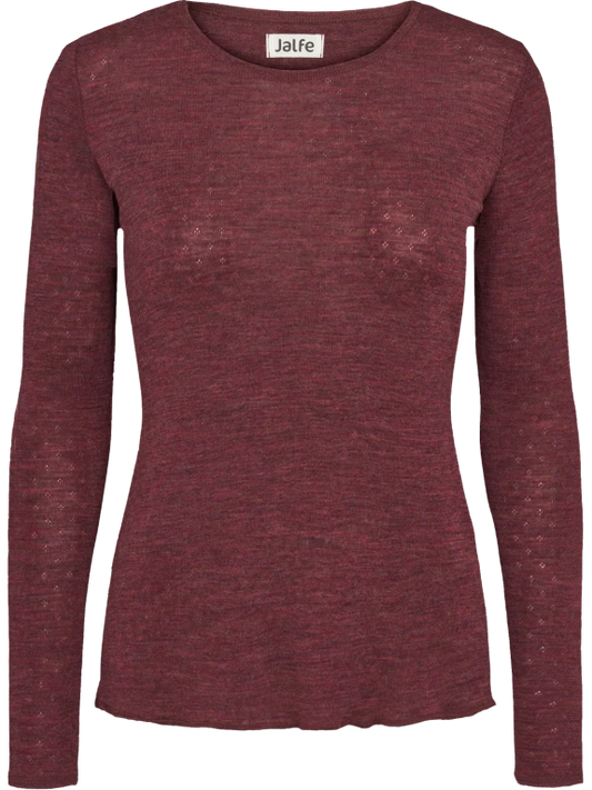Plum - Merino - Bolur - Eyelet
