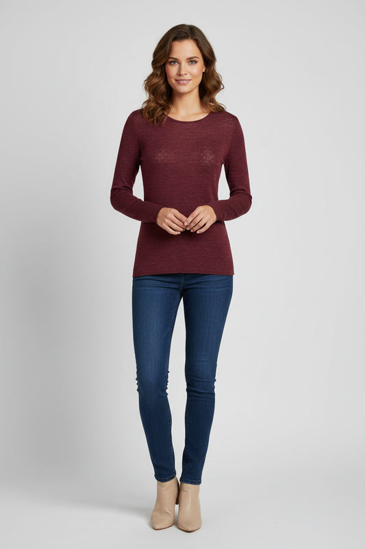 Plum - Merino - Bolur - Eyelet