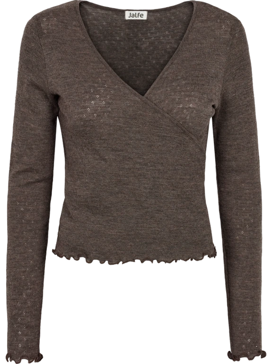 Mokka - Merino - Peysa - Wrap