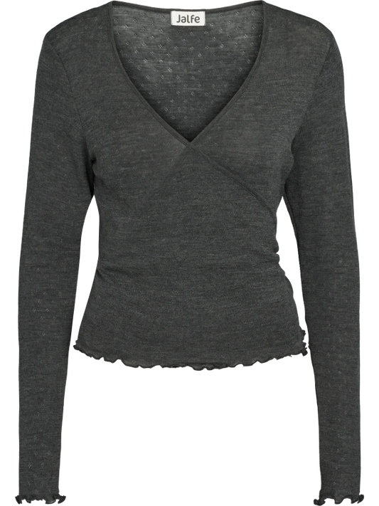 Anthracite - Merino - Peysa - Wrap