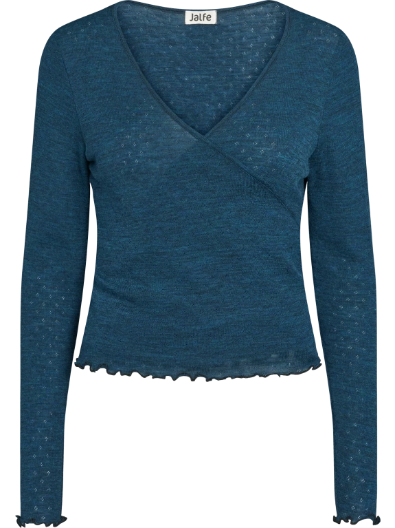 Petrol - Merino - Peysa - Wrap