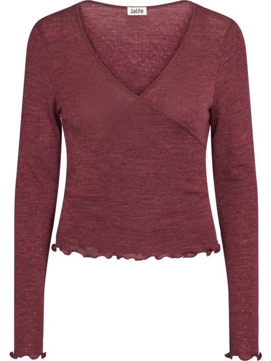 Plum - Merino - Peysa - Wrap