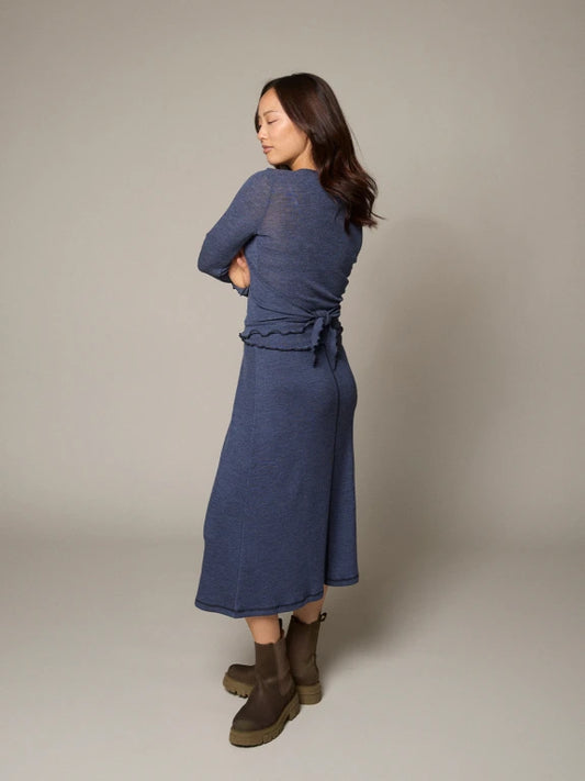 Denim - Merino - Peysa - Wrap