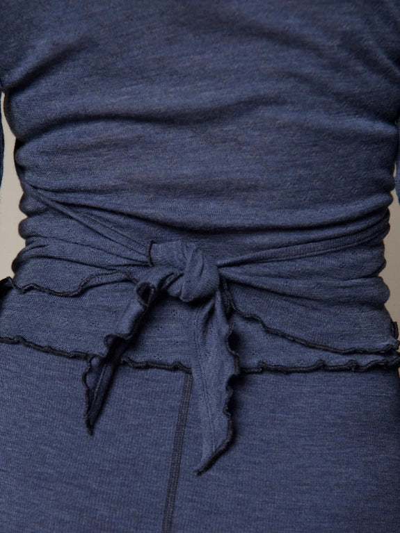 Denim - Merino - Peysa - Wrap