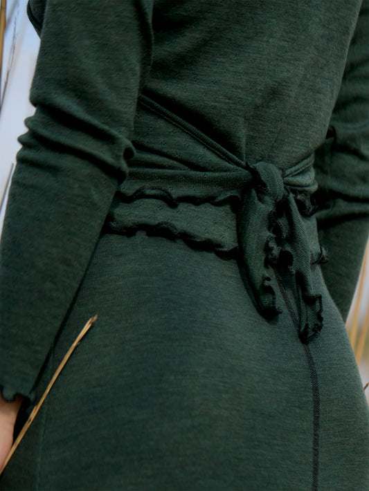 Green - Merino - Peysa - Wrap