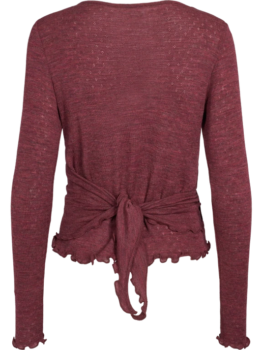 Plum - Merino - Peysa - Wrap