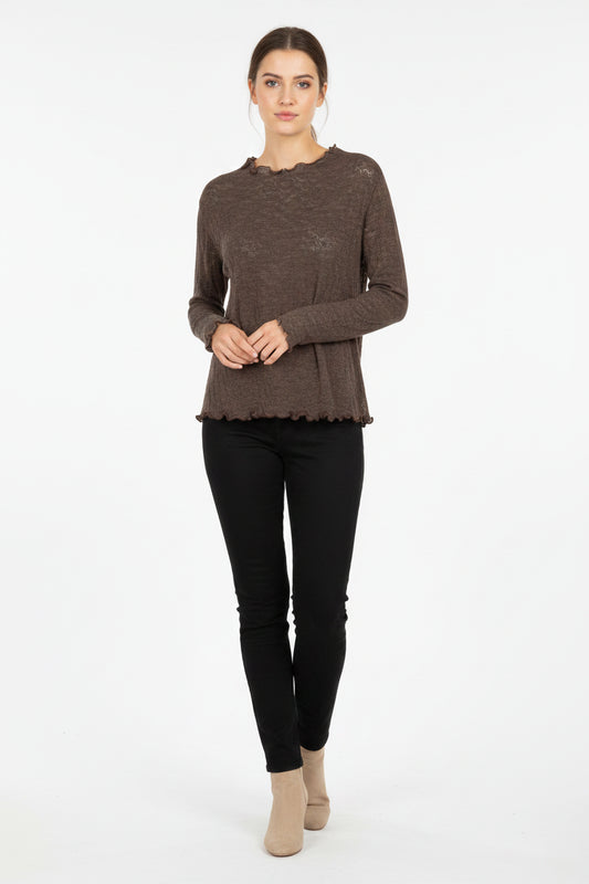 Mokka - Merino - Peysa - Jacquard