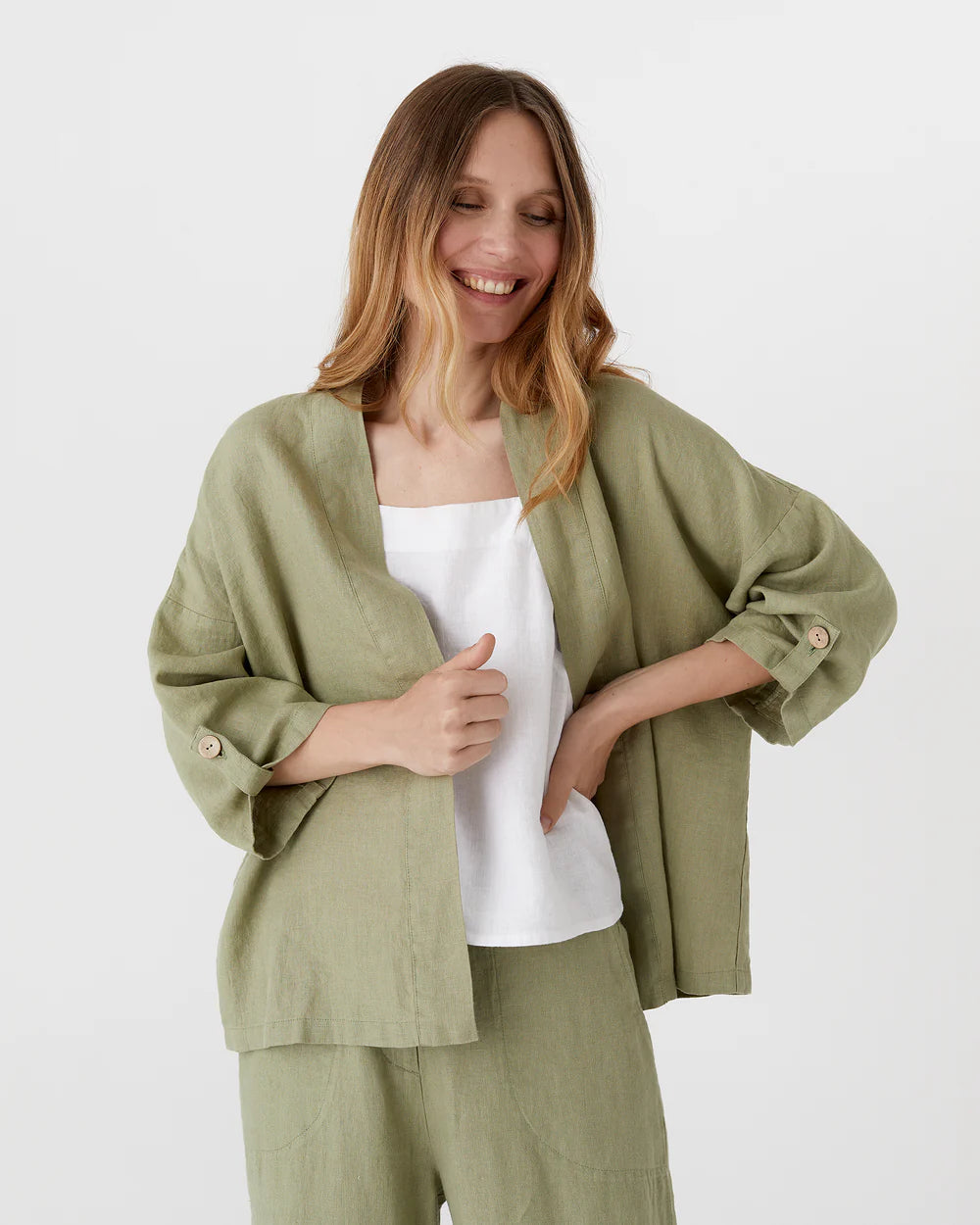 Banos-1 - Linen - Kimono jacket 