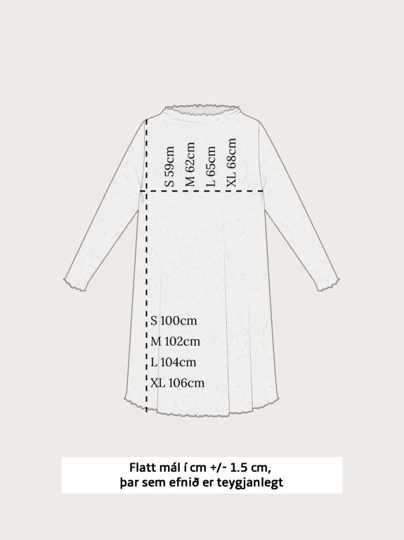 Mokka - Merino - Kjóll - Jacquard